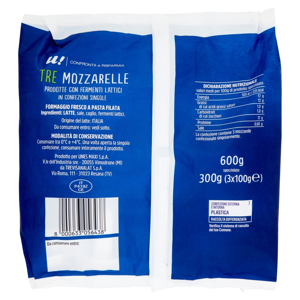 Mozzarella, 3x100 g